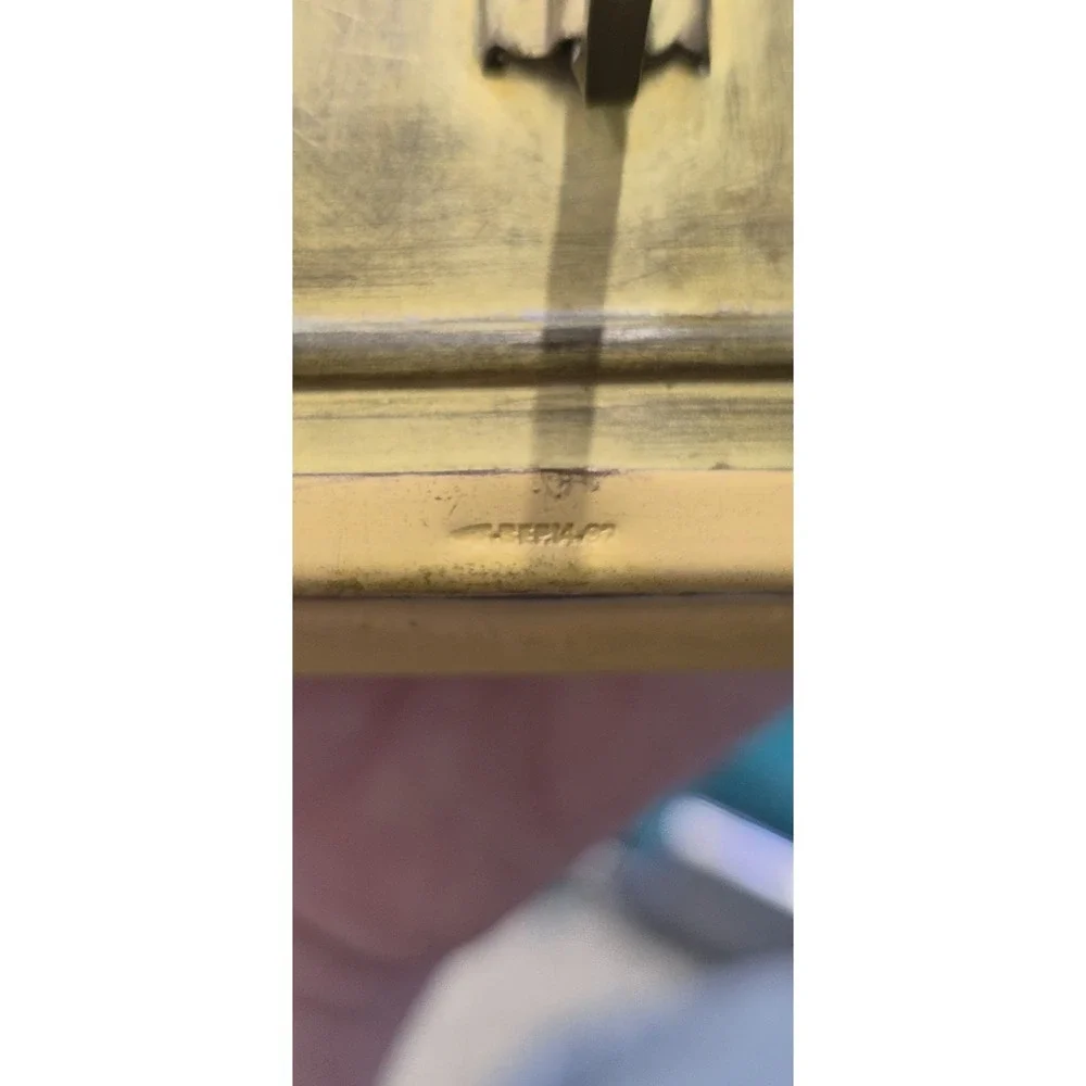Antique Ivy Leaves Easel Gilt  Metal Photo Frame with Patent Number